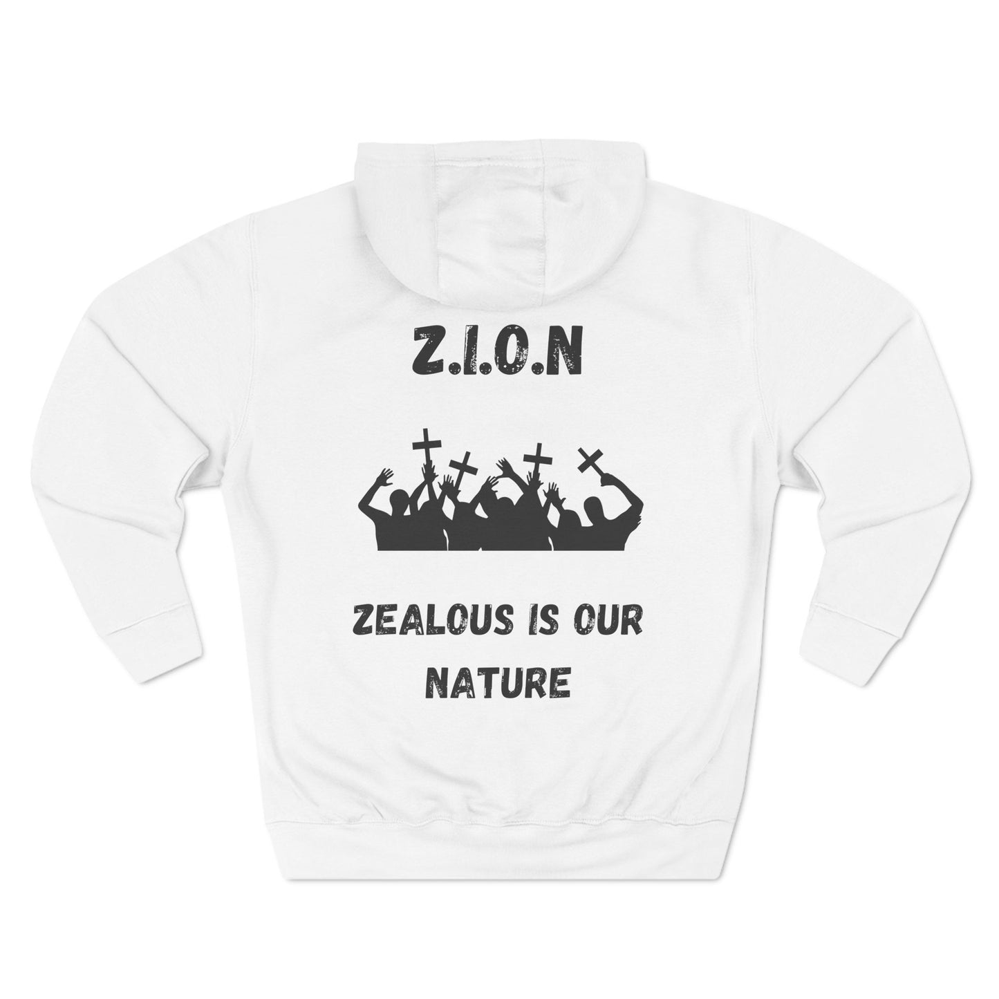 Zion Hoodie Black Words & Image