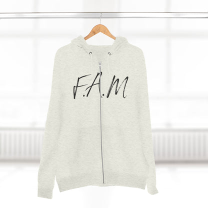 Fam Hoodie Black Words Zipper