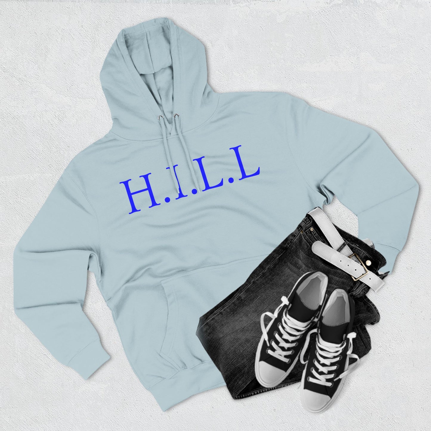 Hill Christian Blue Words Hoodie