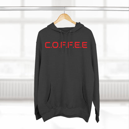 Adult Coffee Christian Red Words Only Hoodie