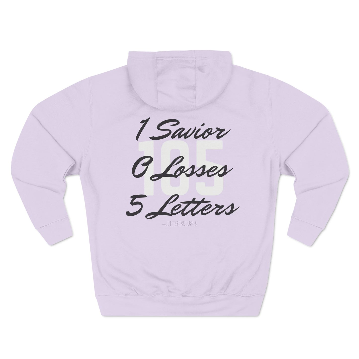 Adult 105 Christian Black and White Letters Hoodie