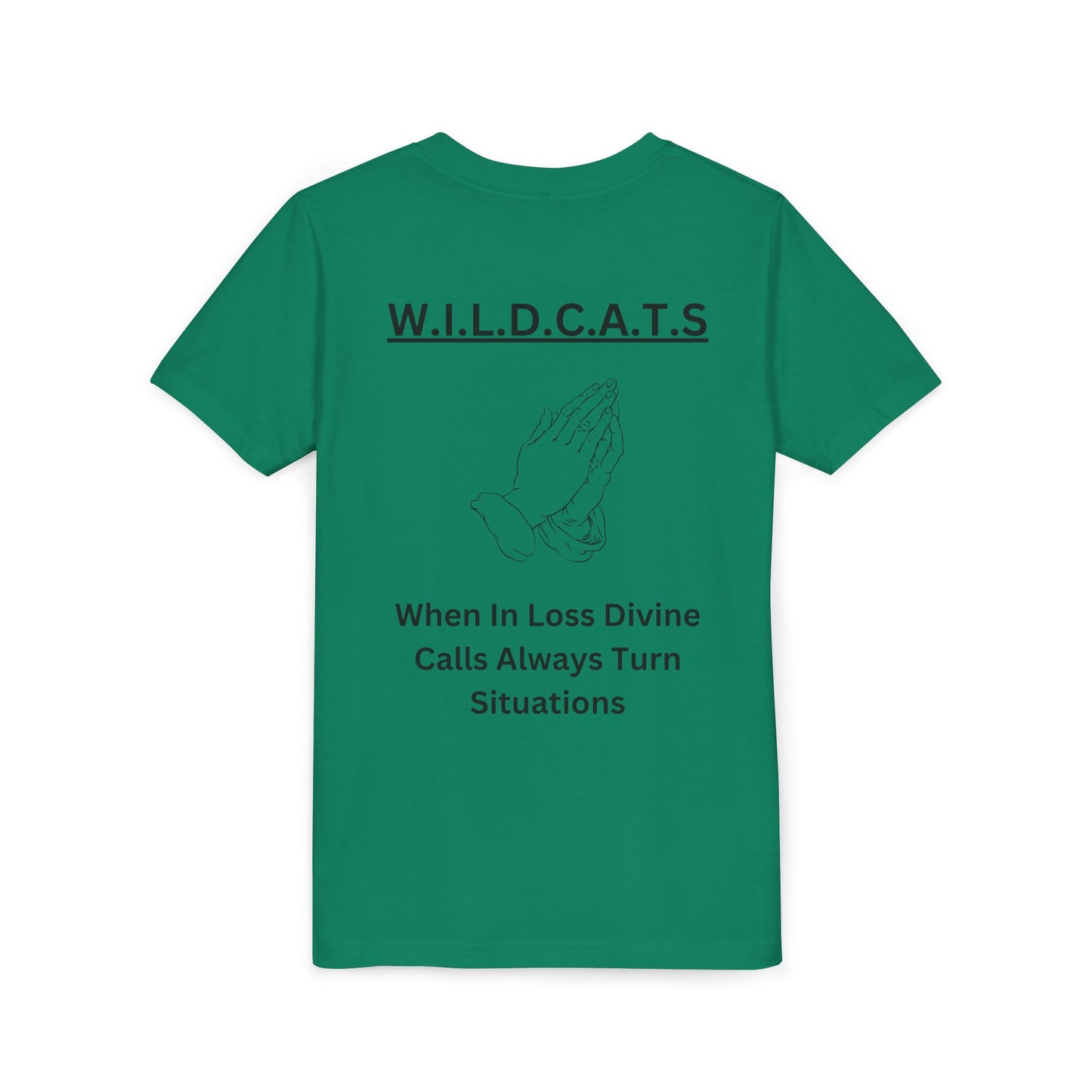Youth Wildcats Christian Black Letters & Picture