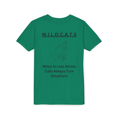 Youth Wildcats Christian Black Letters & Picture