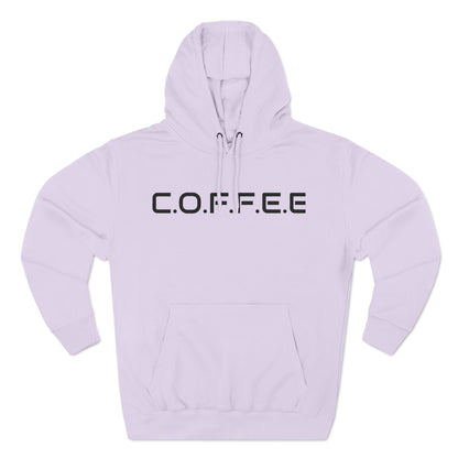 Adult Coffee Christian Black Words Only Hoodie