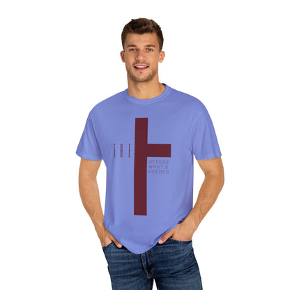 Adult T-Town Christian Marron Letters & Cross