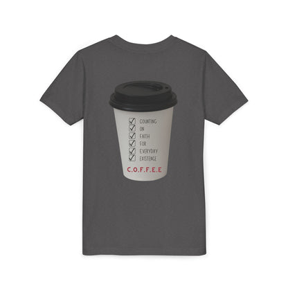 Youth Adult Coffee Christian White Letters & Image