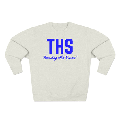 Adult THS Christian Blue Letters Crewneck