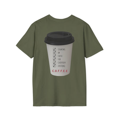 Adult Coffee Christian White Letters & Image