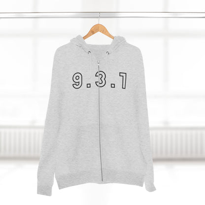 Adult 931 Black Zipper Hoodie