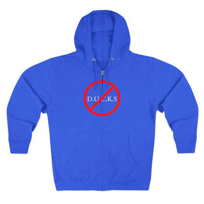 Adult Ducks Christian White Words Zipper Hoodie