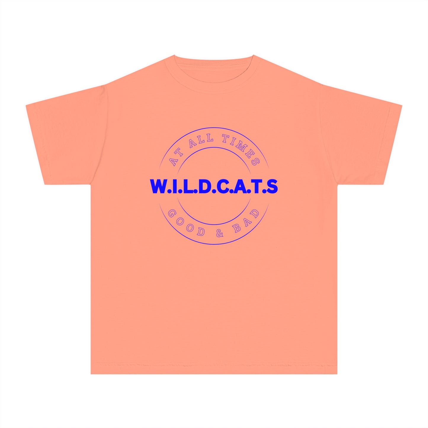 Youth Wildcats Christian Blue Letters & Picture