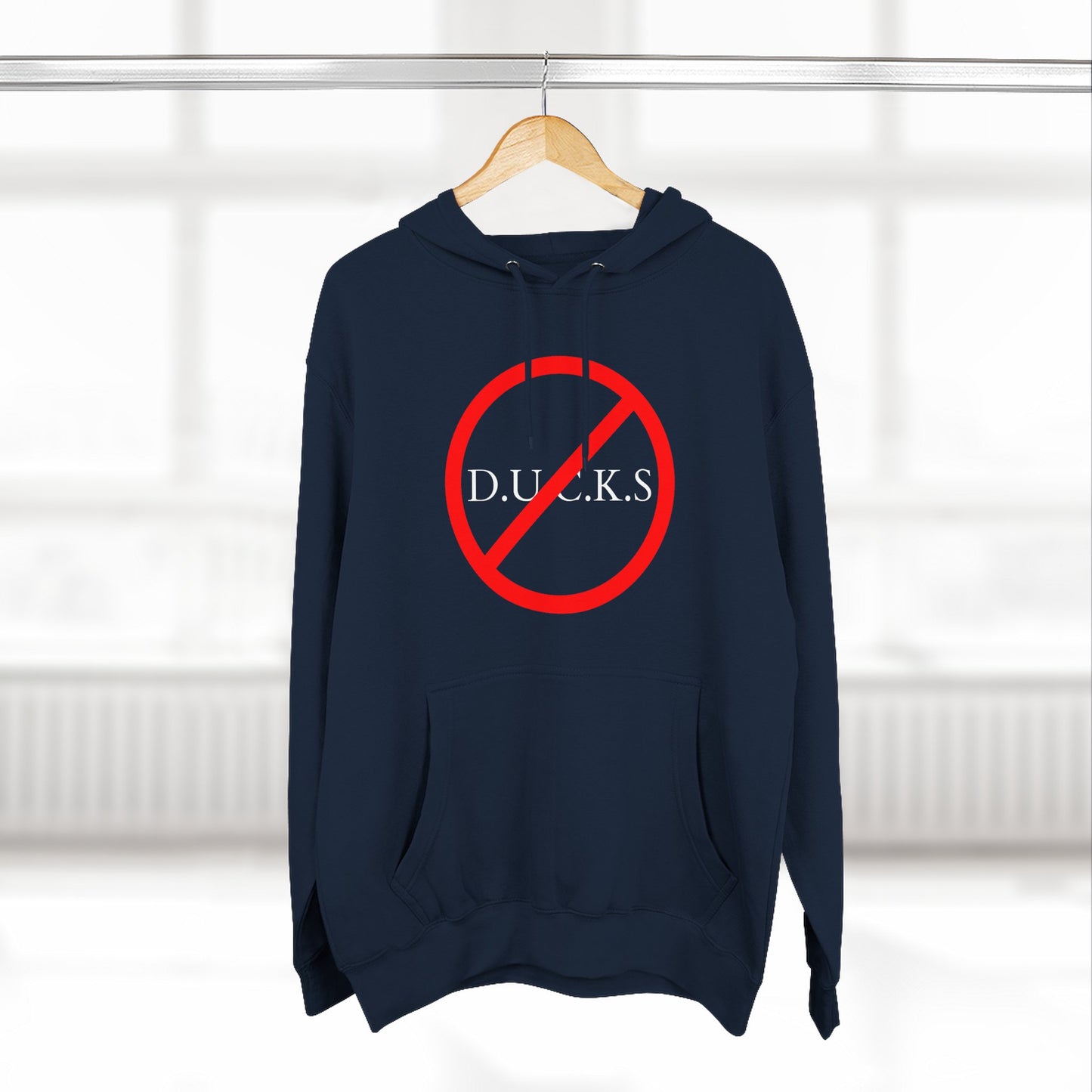 Adult Ducks Christian White Words Pullover Hoodie