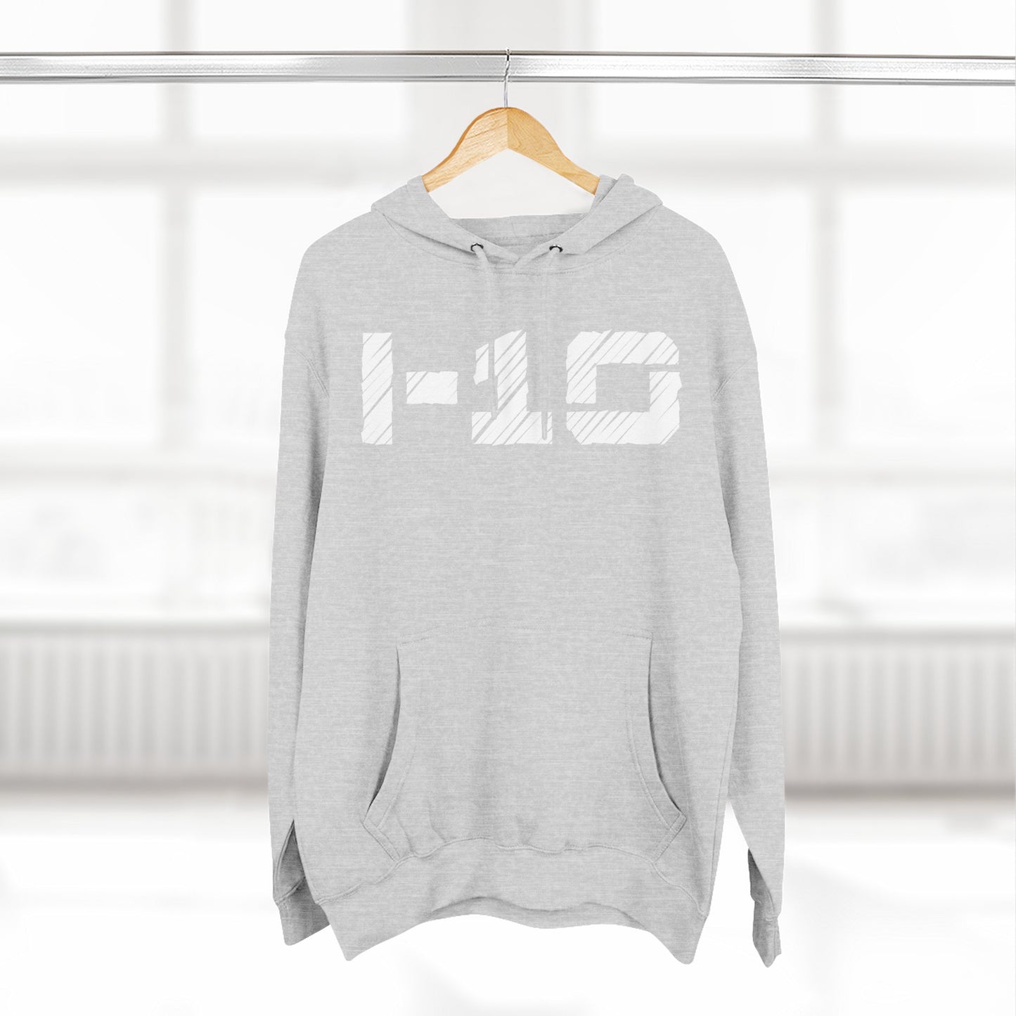 Adult I-10 Christian White Words Pullover Hoodie