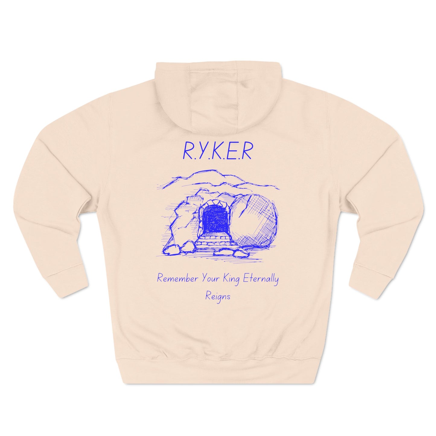 RYKER Christian Blue Letters Hoodie