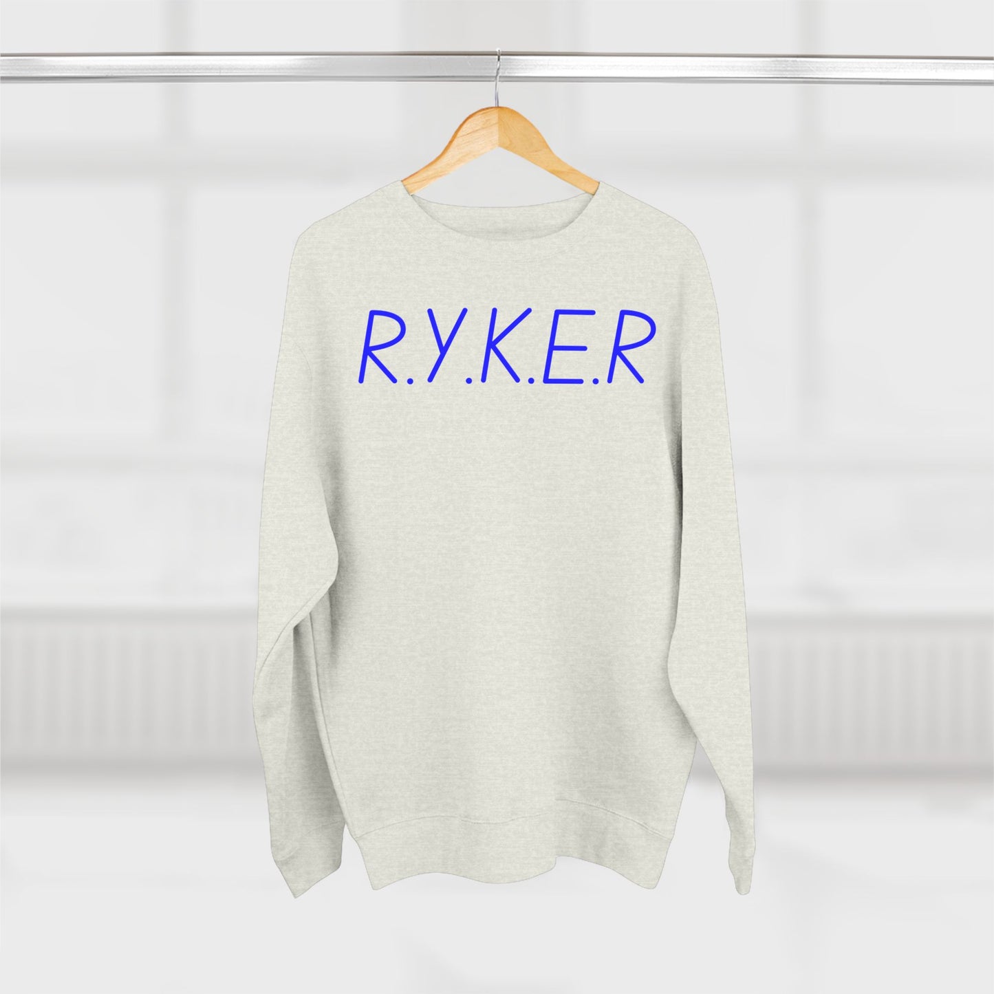 RYKER Christian Blue Letters Crewneck