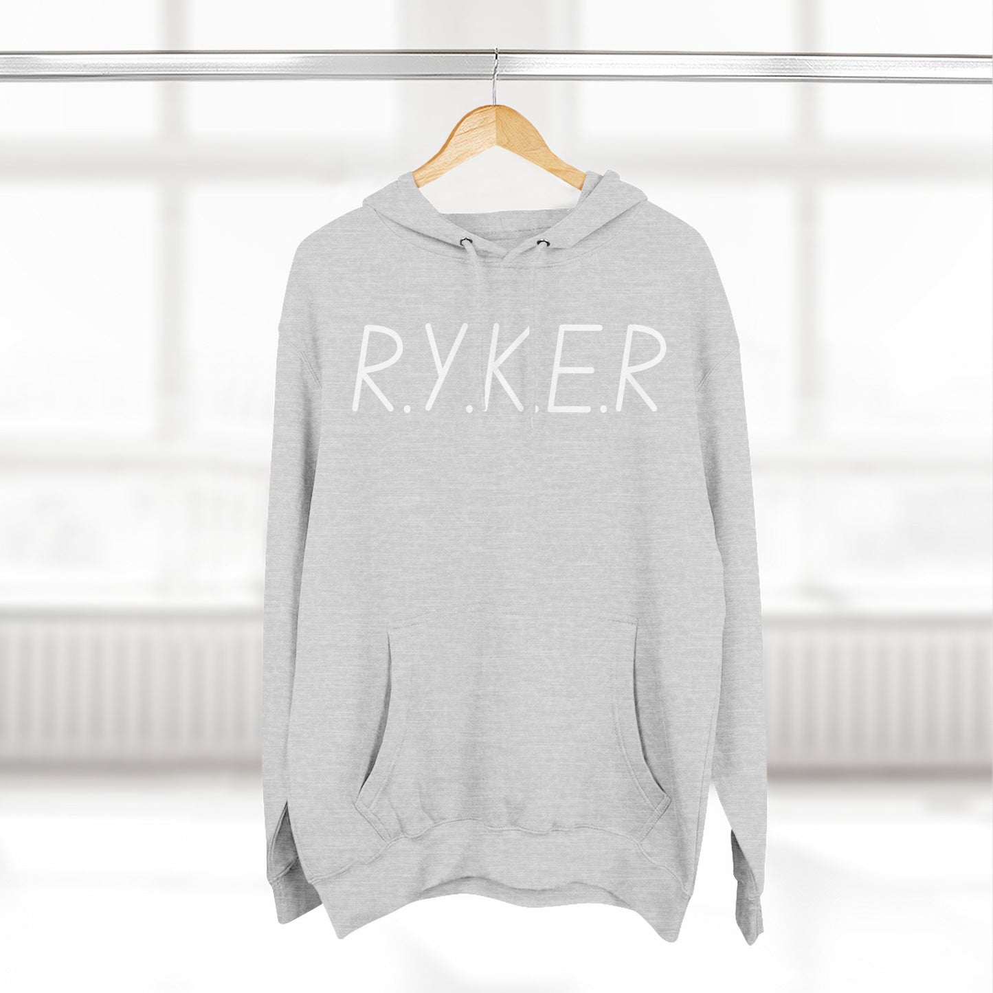 Adult RYKER Christian White Letters Pullover Hoodie