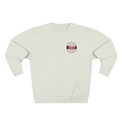 Adult 105 Christian Marron and White Letters Crewneck