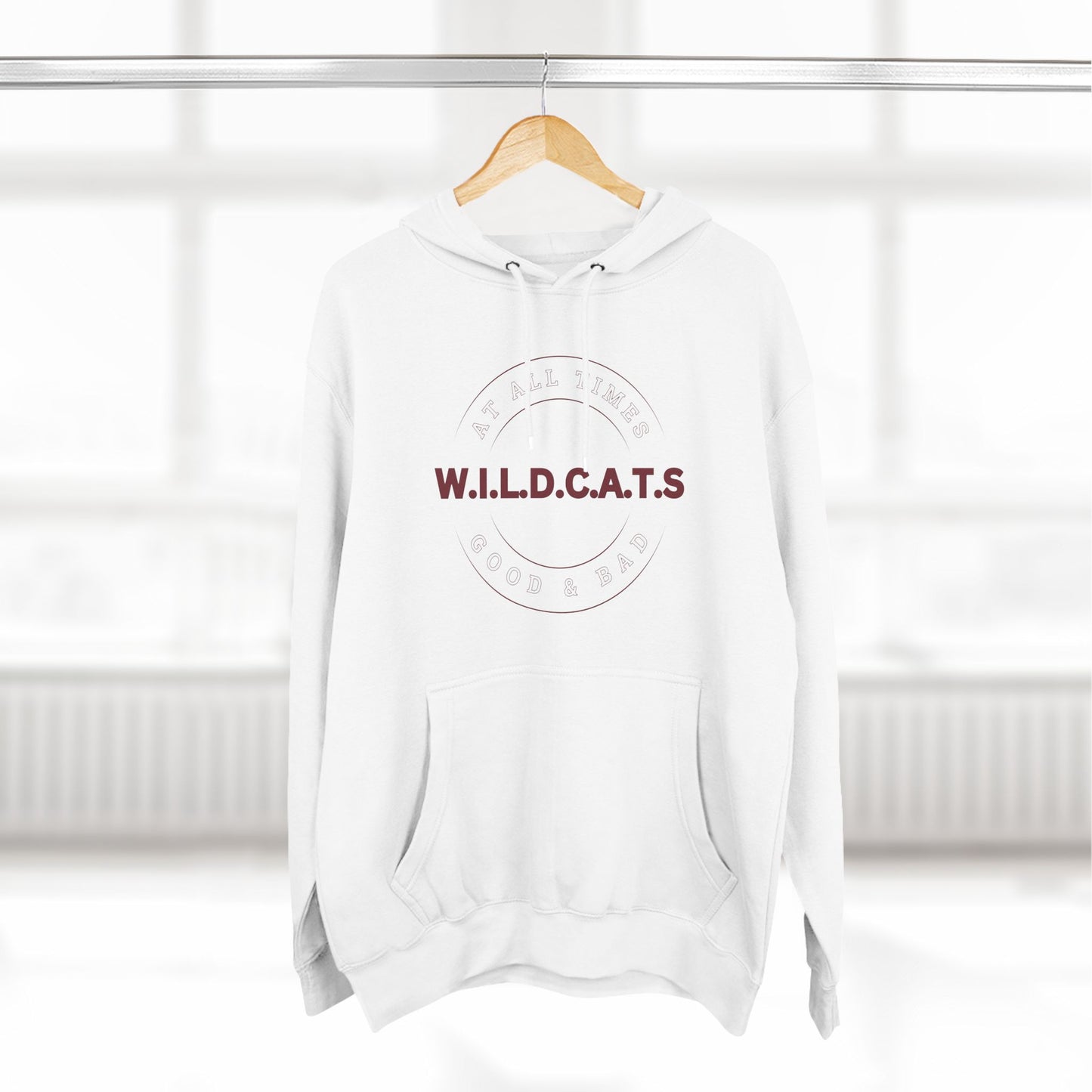 Wildcats Christian Marron Letters & Picture Hoodie