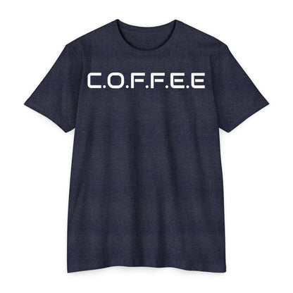 Adult Coffee Christian White Words & Image Premium Tee