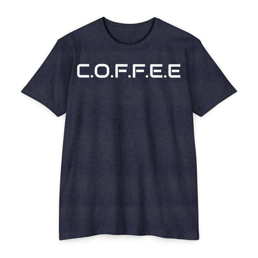 Adult Coffee Christian White Words & Image Premium Tee