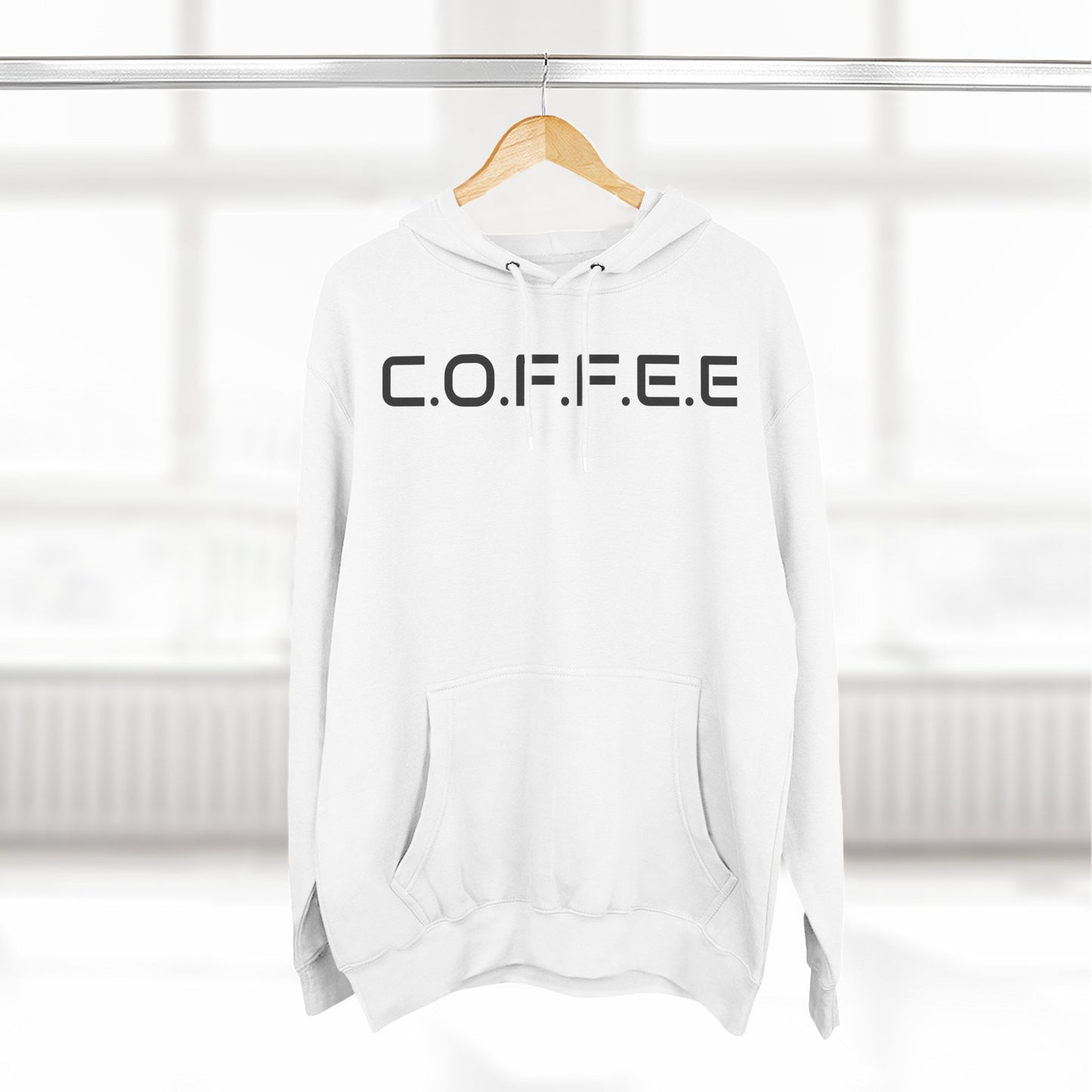 Adult Coffee Christian Black Words Only Hoodie