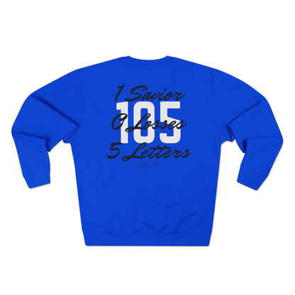 Adult 105 Christian Black and White Letters Crewneck