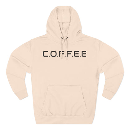 Adult Coffee Christian Black Words Only Hoodie