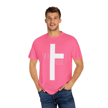 Adult T-Town Christian White Letters & Cross