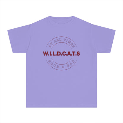 Youth Wildcats Christian Marron Letters & Picture