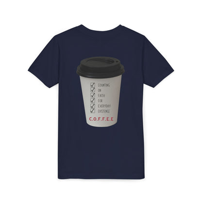 Youth Adult Coffee Christian White Letters & Image