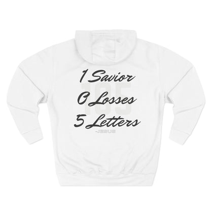 Adult 105 Christian Black and White Letters Hoodie