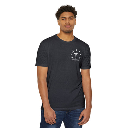 Adult Jackson White Cross & Letters Premium Tee
