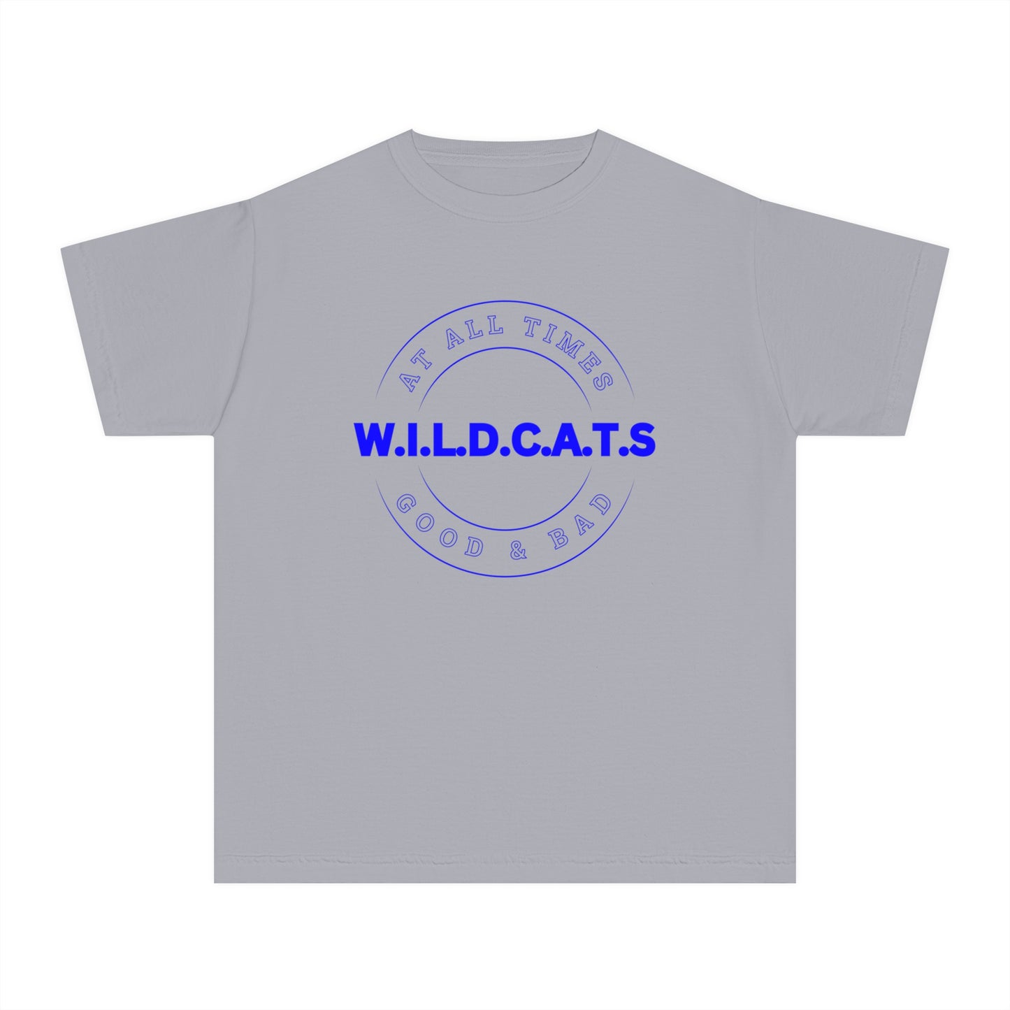 Youth Wildcats Christian Blue Letters & Picture