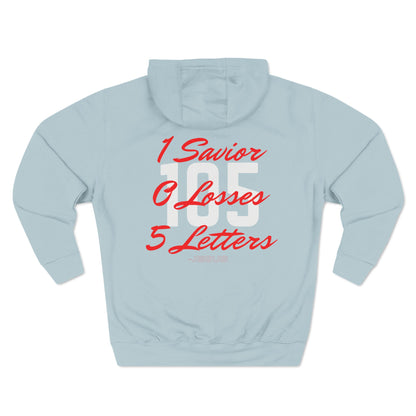 Adult 105 Christian Red and White Letters Hoodie