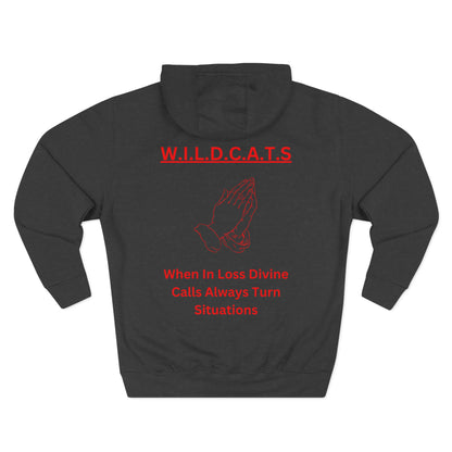 Wildcats Christian Red Letters & Picture Hoodie