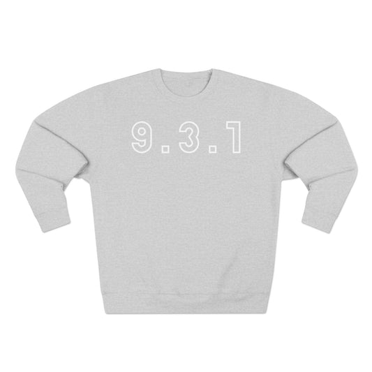 Adult 931 Crewneck White Words