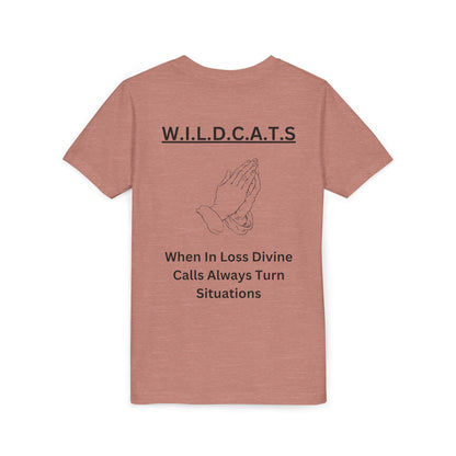 Youth Wildcats Christian Black Letters & Picture