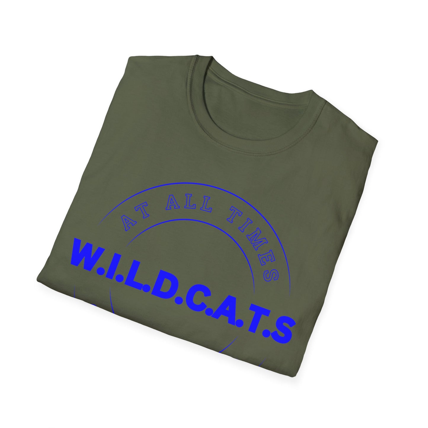 Wildcats Christian Blue Letters & Picture