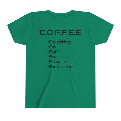 Youth Adult Coffee Christian Black Words Only