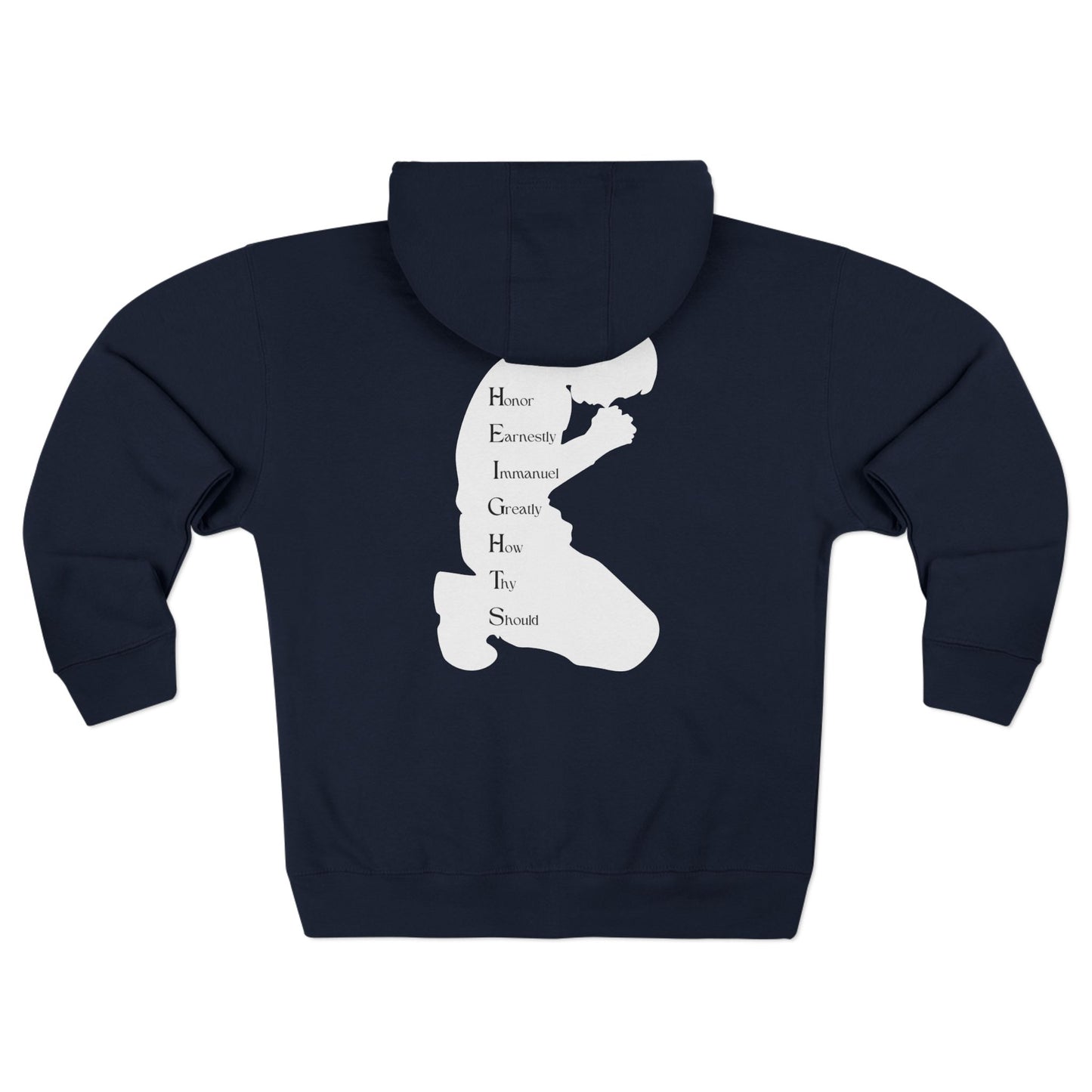 Heights White Hoodie Zipper