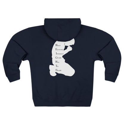 Heights White Hoodie Zipper