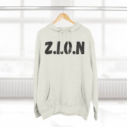 Zion Hoodie Black Words & Image