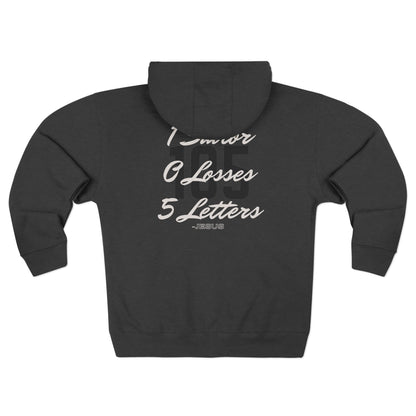 Adult 105 Christian White and Black Letters Hoodie Zipper