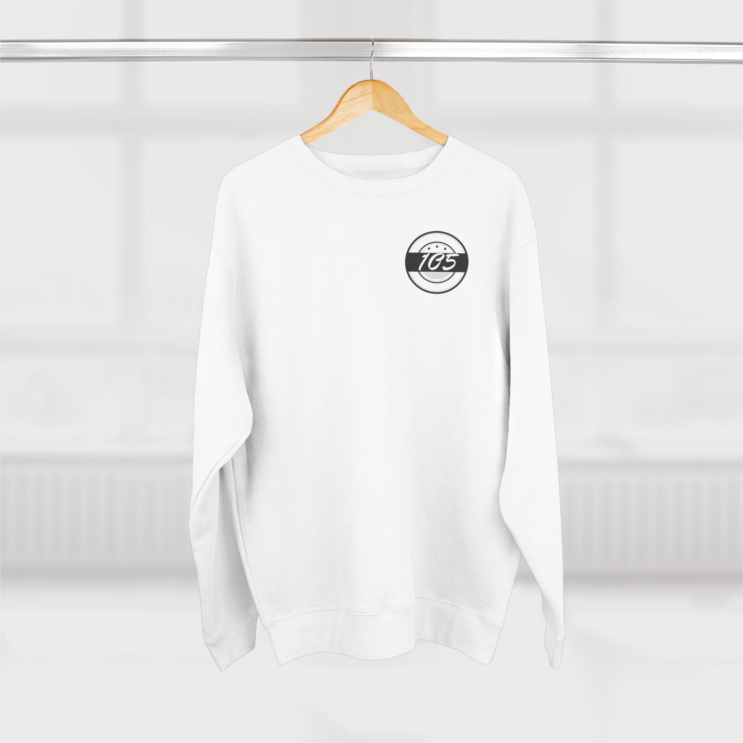 Adult 105 Christian Black and White Letters Crewneck
