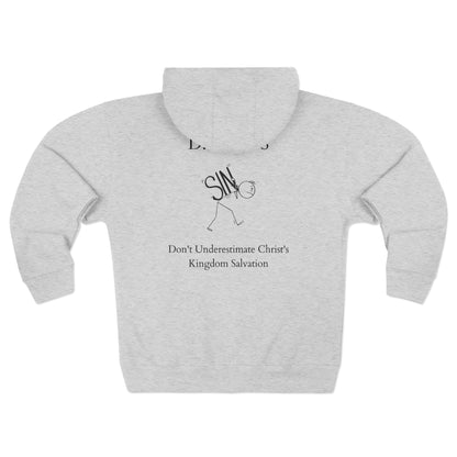 Adult Ducks Christian Black Words Zipper Hoodie