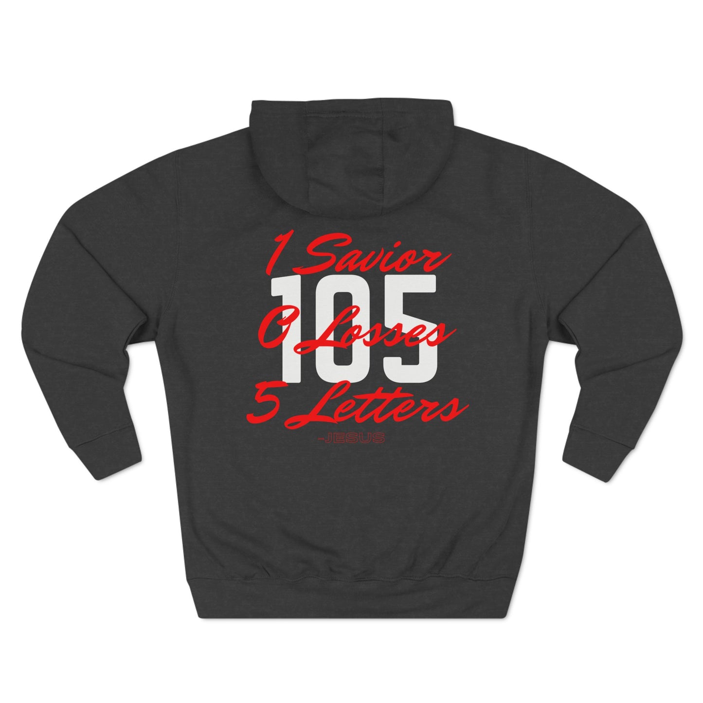 Adult 105 Christian Red and White Letters Hoodie
