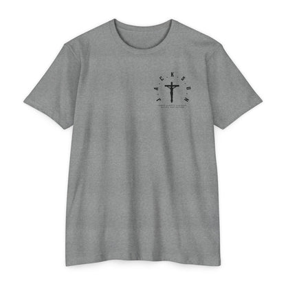 Adult Jackson Black Cross & Letters Premium Tee