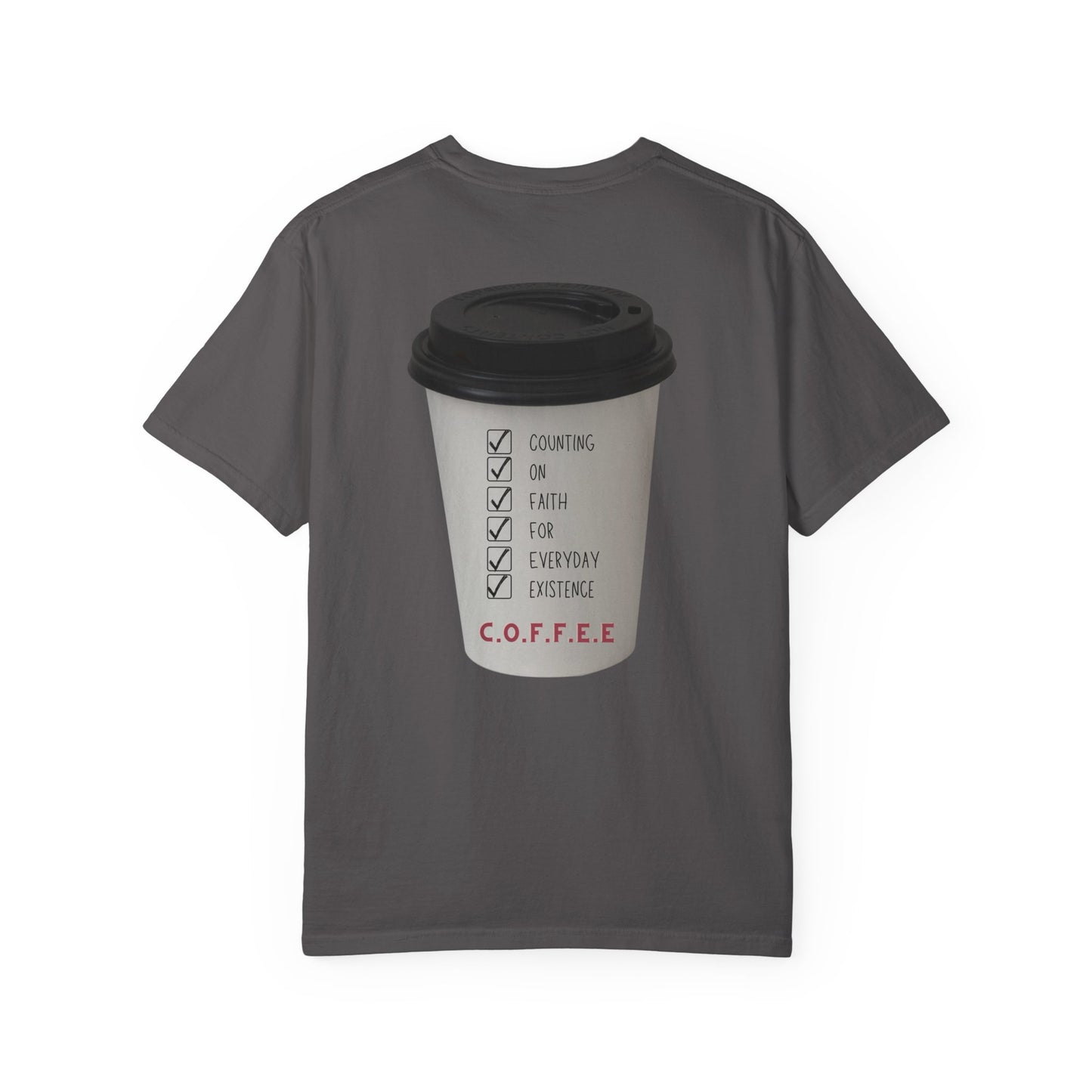 Adult Coffee Christian White Letters & Image