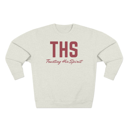 Adult THS Christian Marron Letters Crewneck