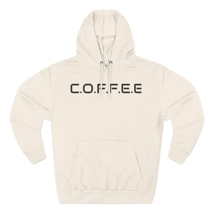 Adult Coffee Christian Black Words Only Hoodie
